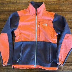North Face Jacket - Women’s Denali Jacket - Coral Charcoal Gray - medium